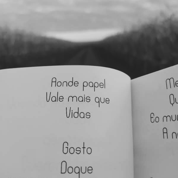Poema: Aonde papel vale mais que vidas